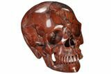 Realistic, Polished Red Brecciated Jasper Skull #116493-2